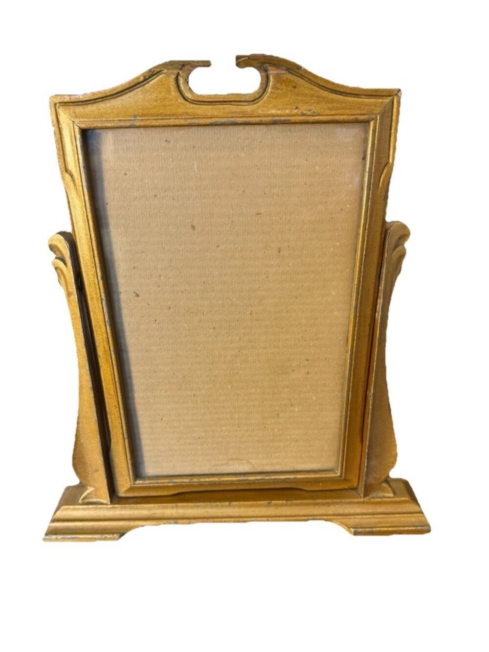 Antqiue 1920's Wood Tabletop Portrait Frame Easel Stand 6.75 x 10.75 opening